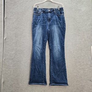 Judy Blue Women Jeans 32 Blue Denim Bootcut Pockets High Rise 29‎ in Inseam